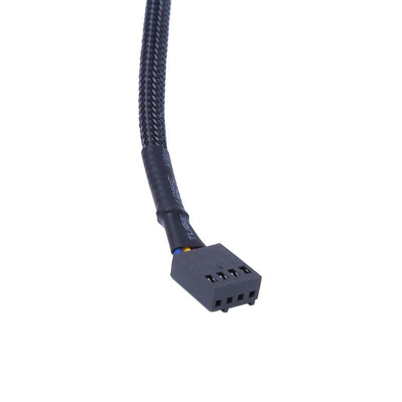 1PC 1 To 3 Way Splitter Black Sleeved 4-Pin PWM Connector Fan Extension Cable