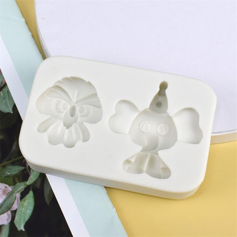 Elephant & Owl Shaped Silicone Mold Fondant Chocolate Mold DIY Baking Tool