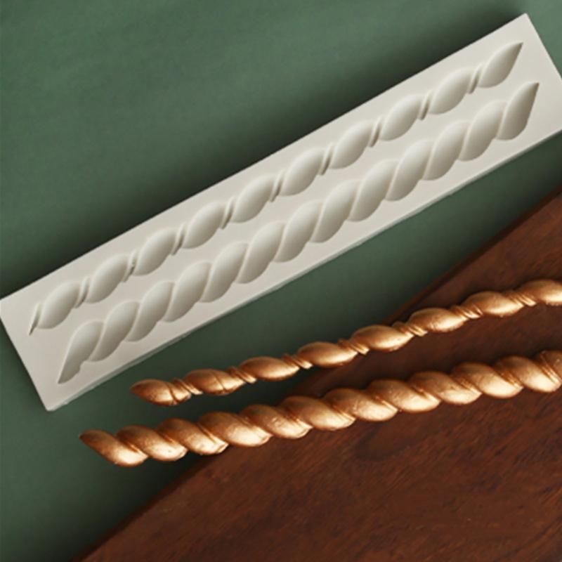Rope Shaped Silicone Fondant Molds DIY Hemp Rope Chocolate Decoration Cake Decor