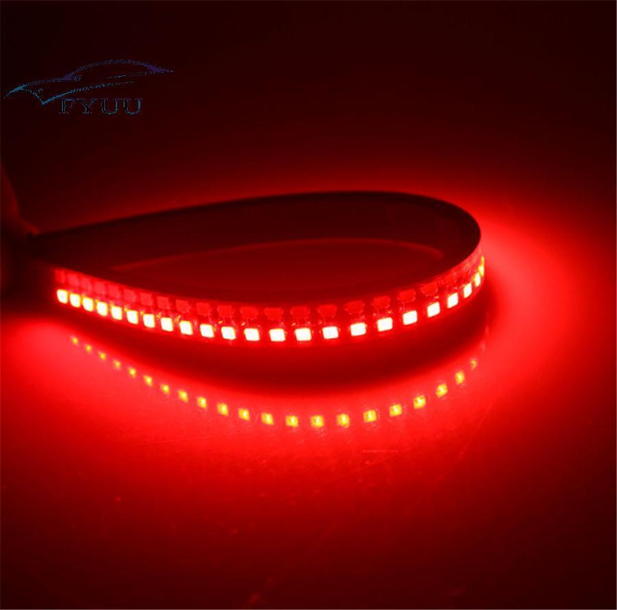 2 Pcs 7.5'' Dual Colors LED Motorcycle Rear Turn Signal Brake Light Waterproof