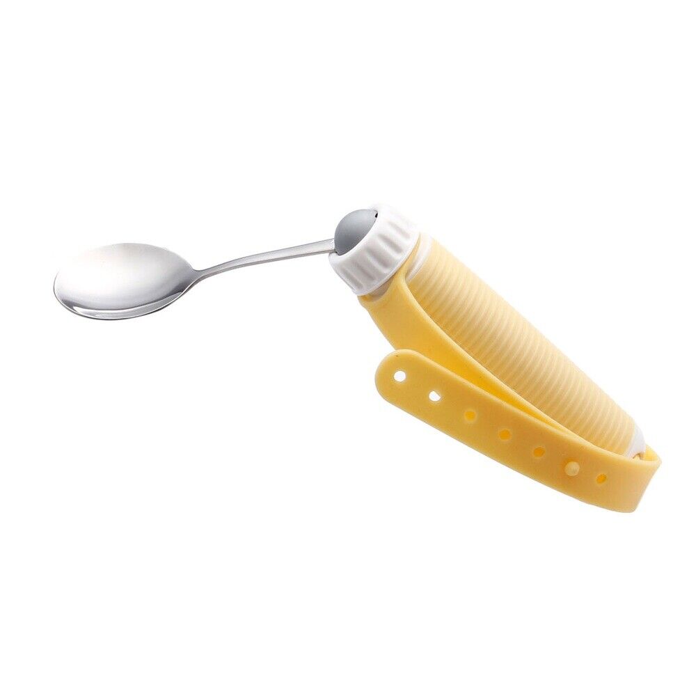2x Food Spoon & Fork Stainless Steel Handle Eating Assist Tool for Elder/Patient