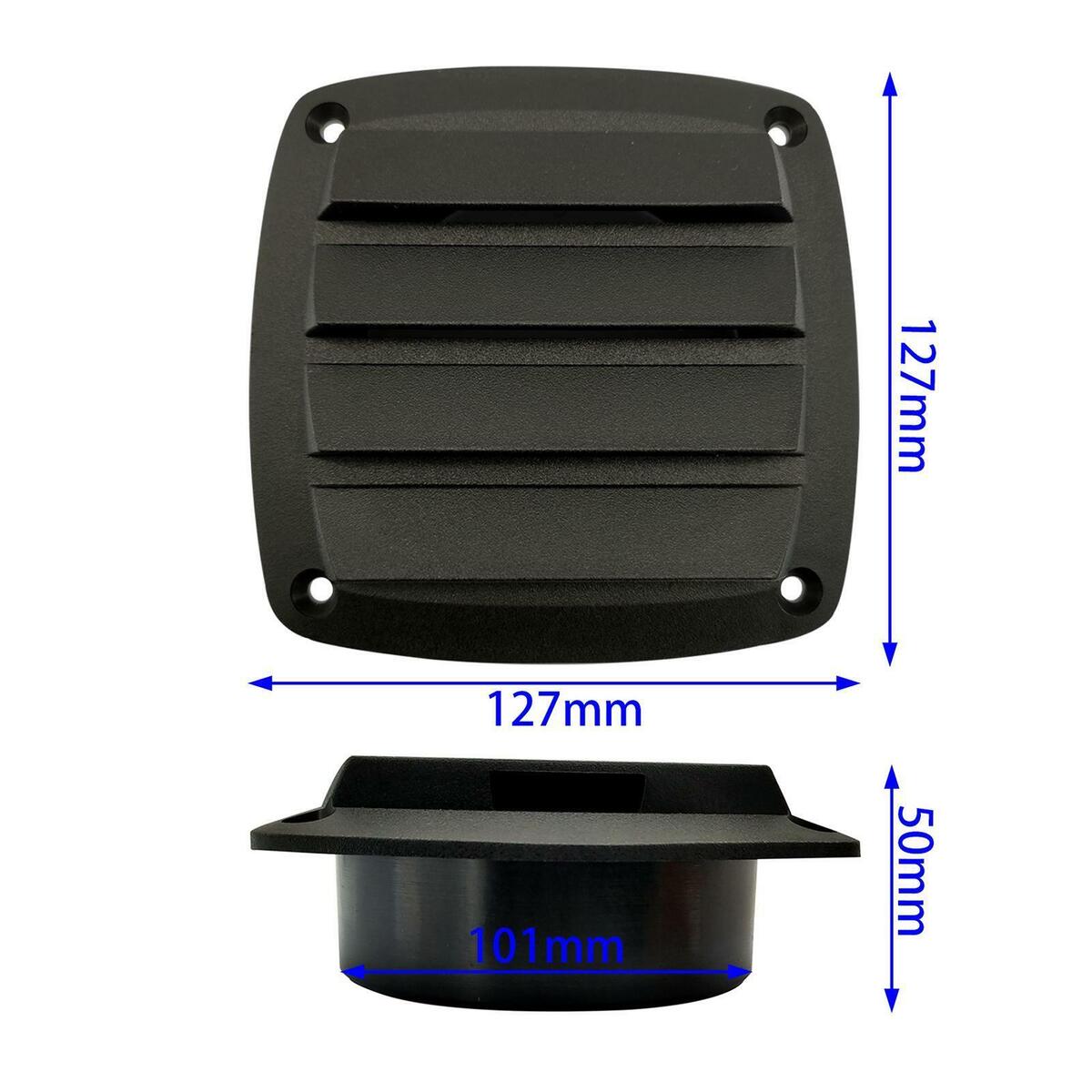 ABS  Hose thru Vent 5" Ventilation for RV  Office Black Vent