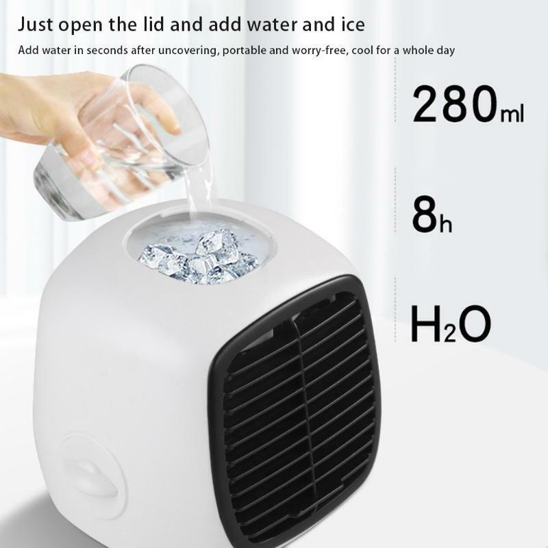 2-in-1 Fan Cooler Mini Portable Air Cooling Water Desk Humidifier Conditioner