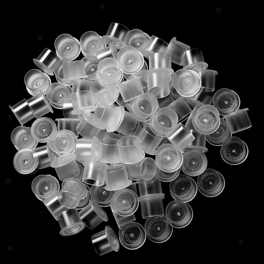 100 Disposable Plastic  Cup Pot Pigment Ink Holder Medium Size