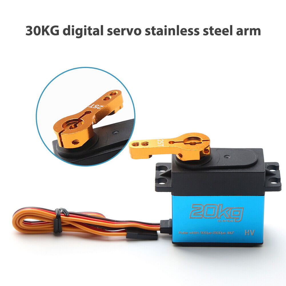 20kg Adjustable Digital Servo 180 Degree Stainless Steel Gear Servo Arm