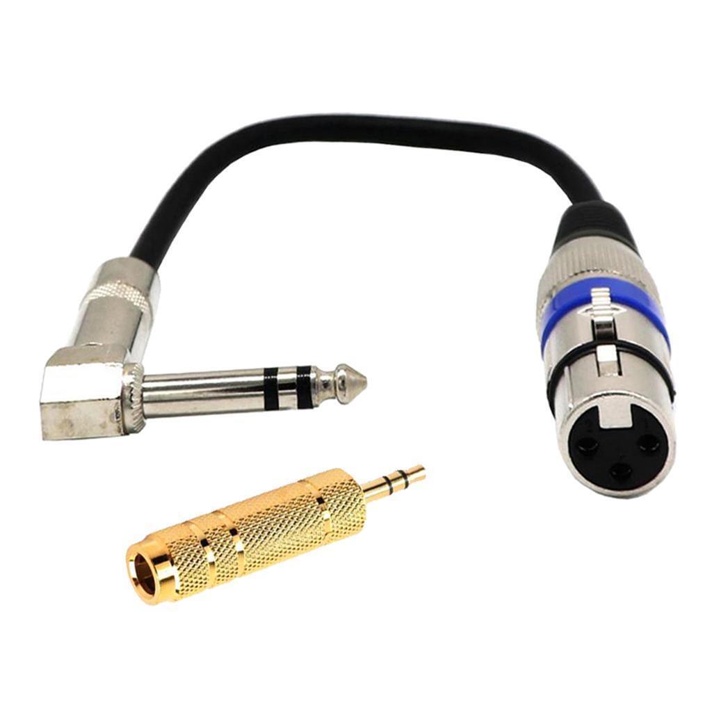 6.35mm TRS Male to XLR 3 Pin Female Stereo Audio Cord And 1/8 to 1/4, Male to