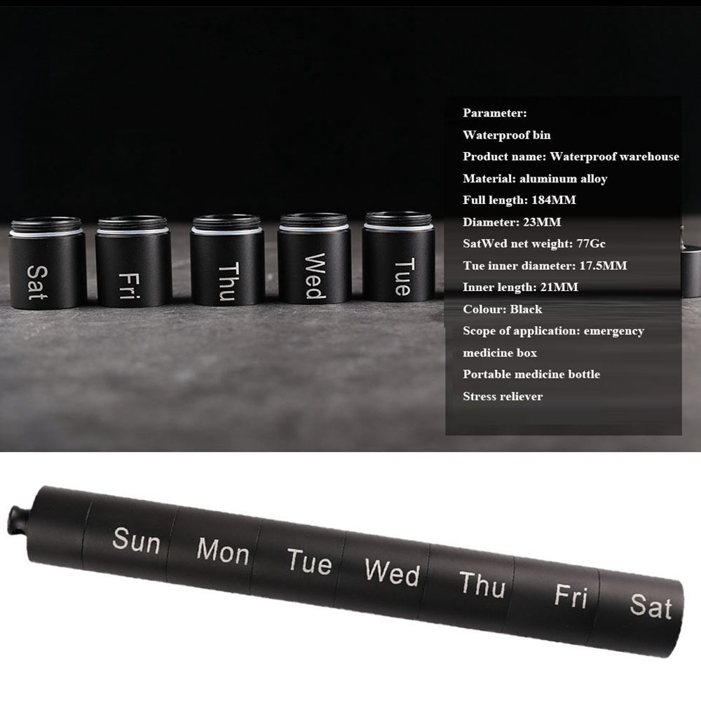 Aluminum Alloy Medicine Seal Waterproof Canister EDC Tool Capsule Bottle