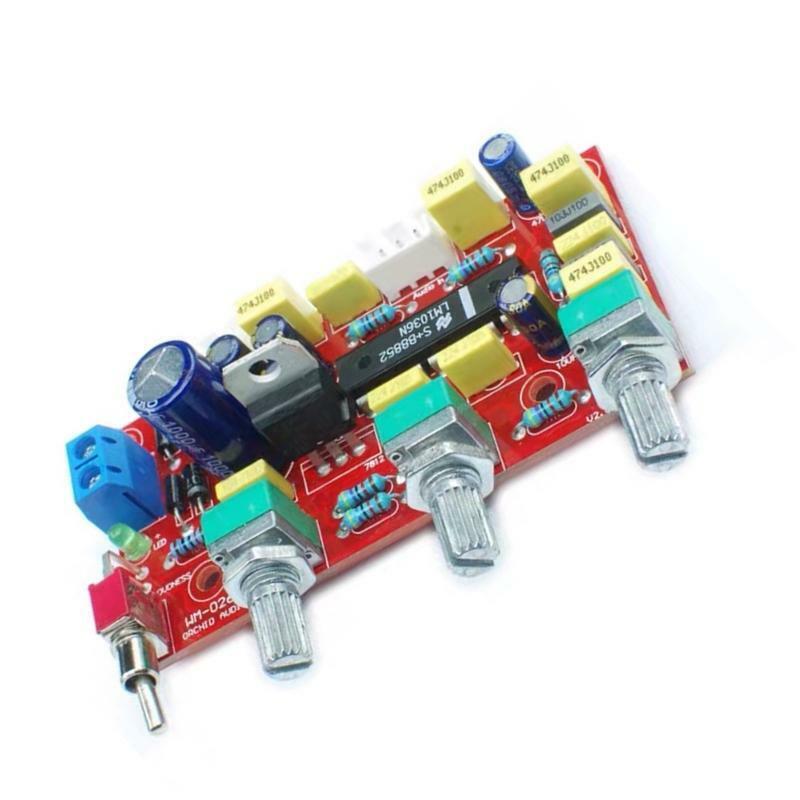 LM1036 OP-AMP Pre-Amplifier Tone Board Module HiFi Bass Treble for Home Theater