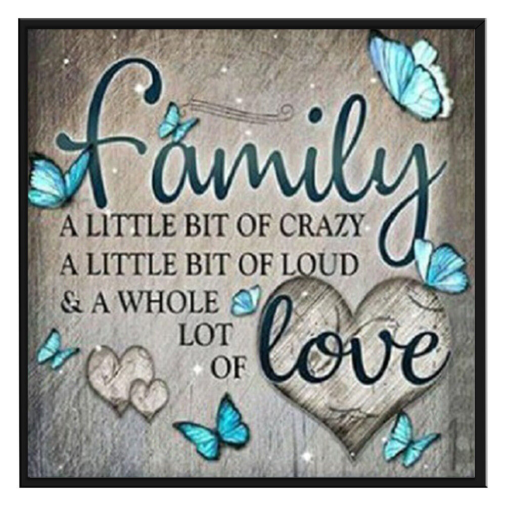 Full Embroidery Family Letters DIY Cross Stitch Kit Stamped 11CT Needlework