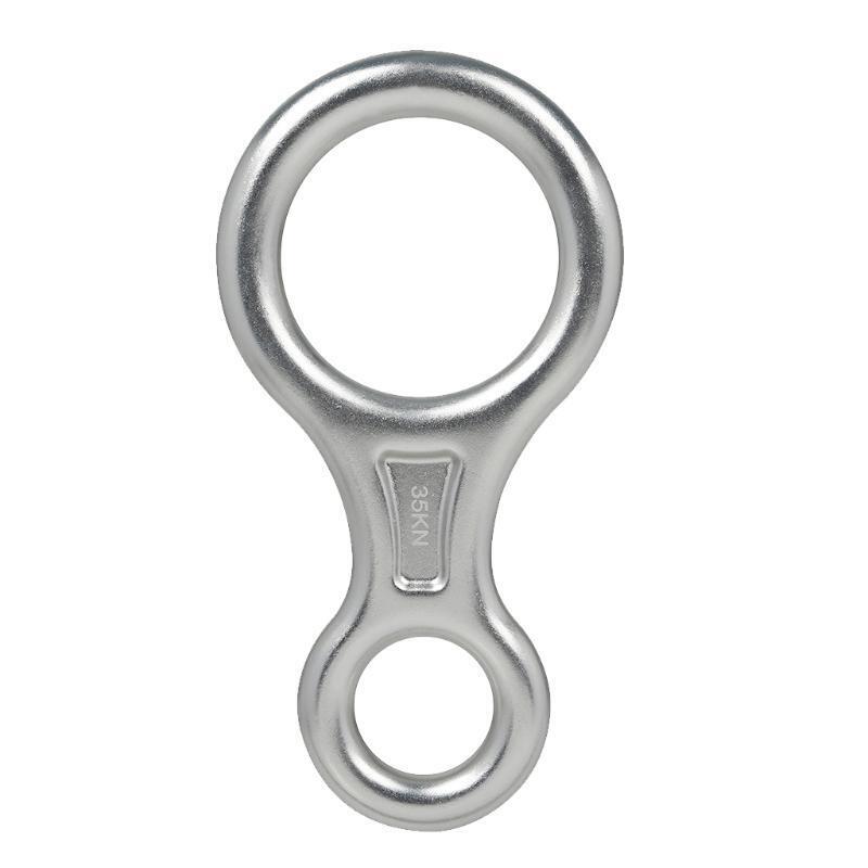 35KN Rock Climbing Descender Horns 8 Words Ring Downhill Family Outdoor Ring