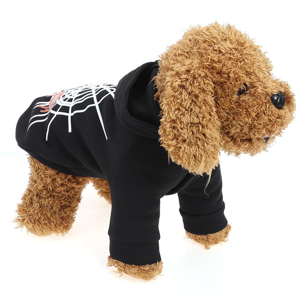Halloween Spider Web Pet Dog Dress Dog Ghost Festival Sweater S