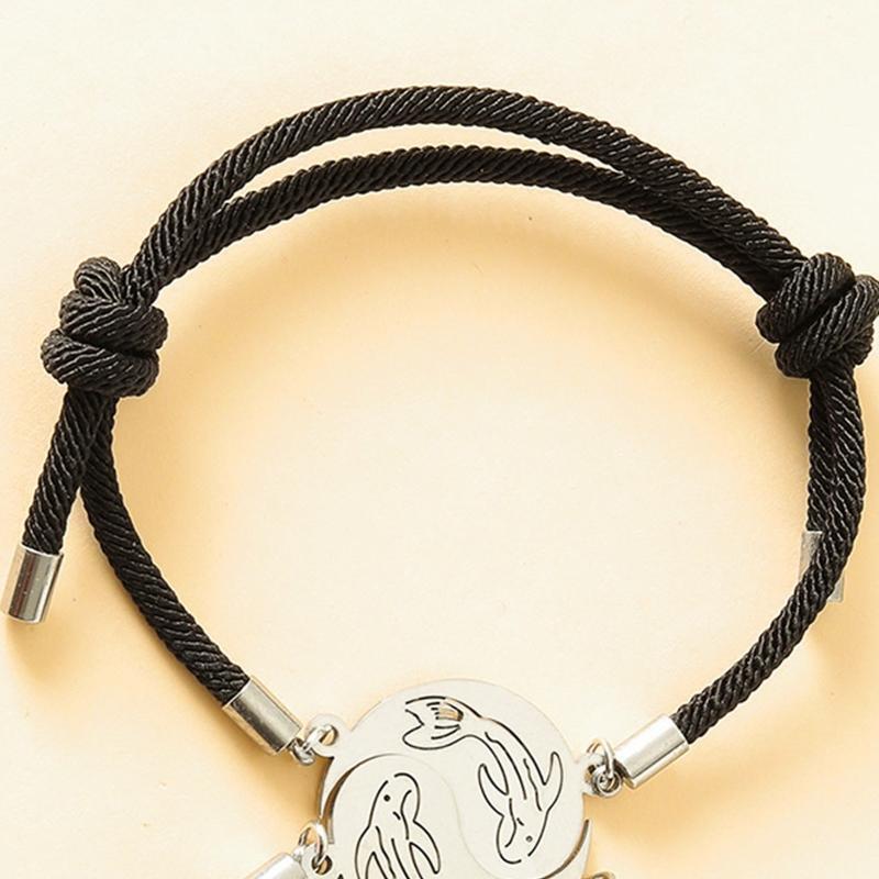 Stainless Steel Tai Chi Fish Couple Hand-pulling Adjustable Hand Rope 2-piece