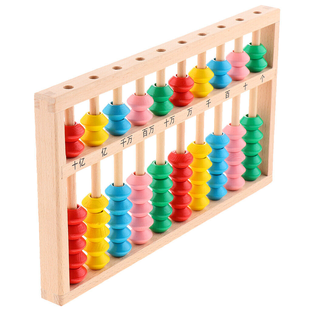 Chinese Wooden Abacus Arithmetic Calculating Tool Preschool Educational