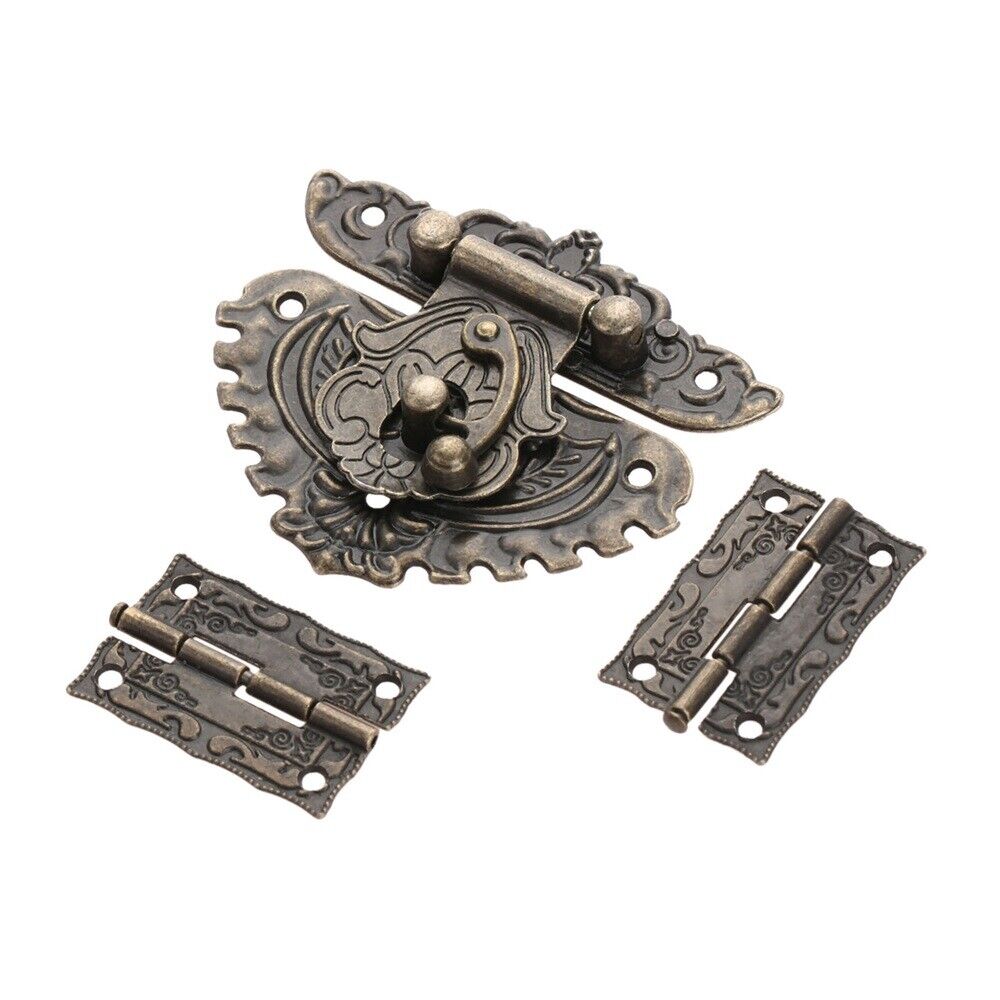 European Amboss Jewelry Box Latch Clasps Trinket With 2pcs Chest Suitcase Hinges