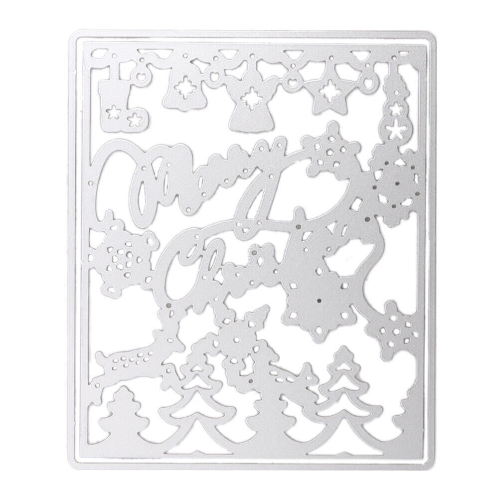 Merry Christmas Cutting Dies Stencil For DIY Scrapbook Album Paper Card-119