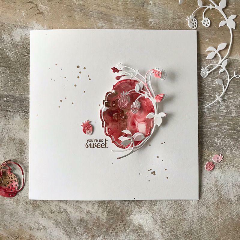 Strawberries Metal Cutting Dies Stencil Scrapbooking DIY Album Stamp Paper Card