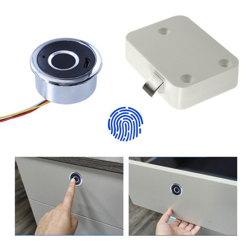 Cabinet Keyless Lock Fingerprint Biometrics Lock USB Charging Furniture Lock
