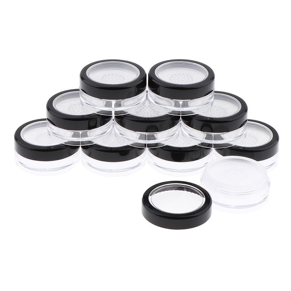 10pcs Empty Loose Powder Case Blush Storage Container Talcum Powder Jar 10g