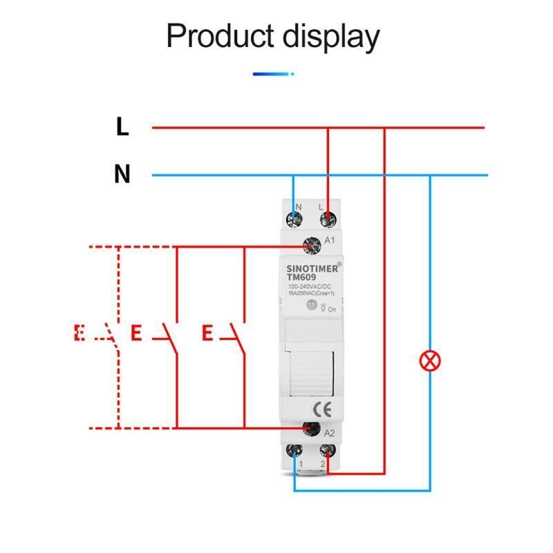 100~240V AC/DC Wifi Smart Timer Switch 16A Remote Control by Tuya APP Alexa