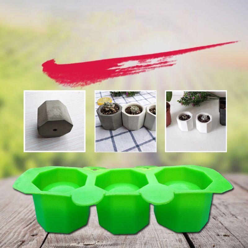 Silicone Mold Geometric Polygonal Concrete Flower Pot Vase Cup Silicone Mold