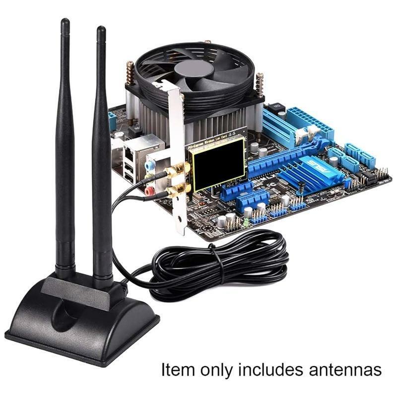 2.4GHz 5GHz Dual Band Antenna with Magnetic Base RP-SMA Male Connector for WiFi