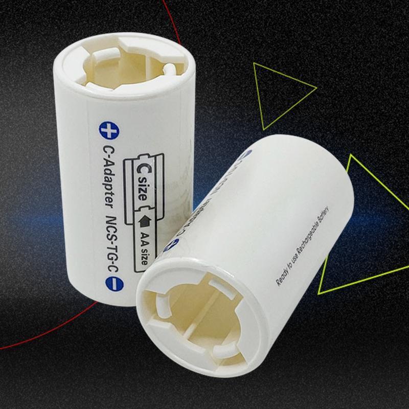 Battery Adapter Holder Shell Converter Switcher Adapter AA to C Size Battery