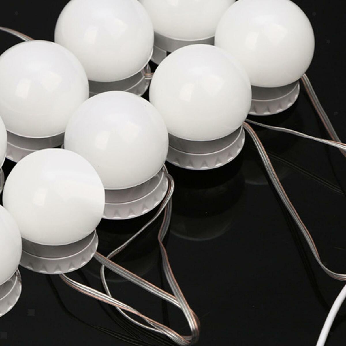 LED Vanity Mirror Lights with Suction Cups Wall Lamp for Makeup Dressing Table