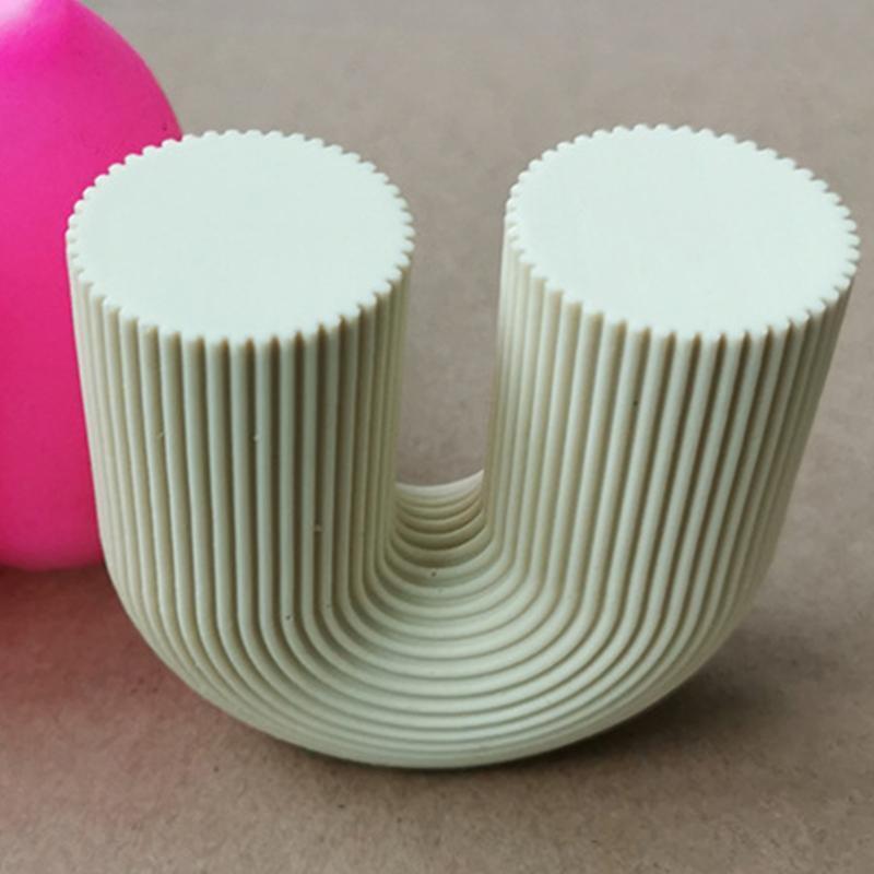 Candle Silicone Mold Geometric U Shaped Striped Candle Making Mold DIY Craft