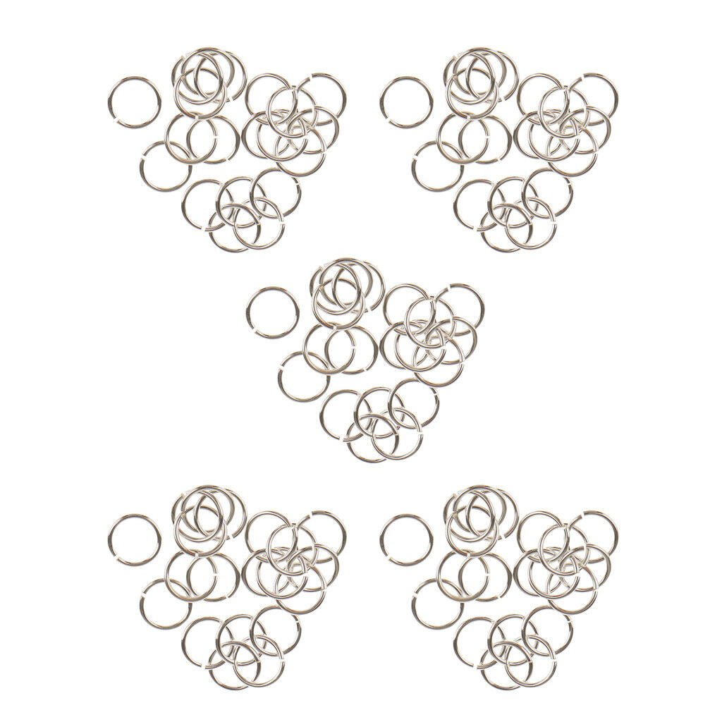 100 lot DIY Sterling  Jump Rings Bracelets 6mm Split Rings Key Chain