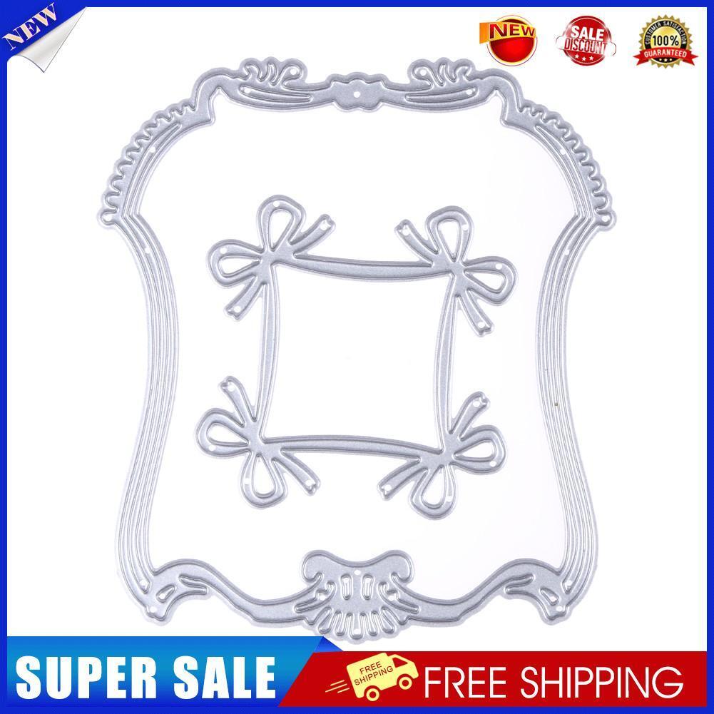 1 Set Bowknot Lace Pattern Emboss Cutting Dies Stencil for Scrapbooking DIY
