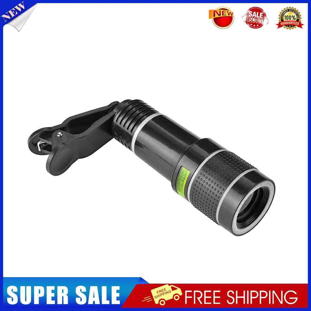 Universal 20X Zoom Telephoto Lens External Mobile Phone Camera Lens w/Clip