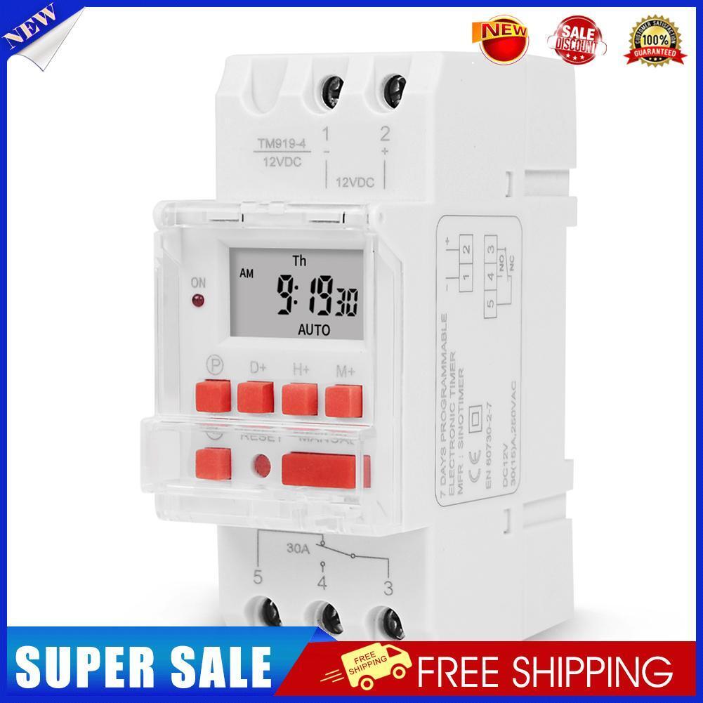 Programmable Timer Switch DIN Automatic Cycle Timing Controller (TM919B-4)