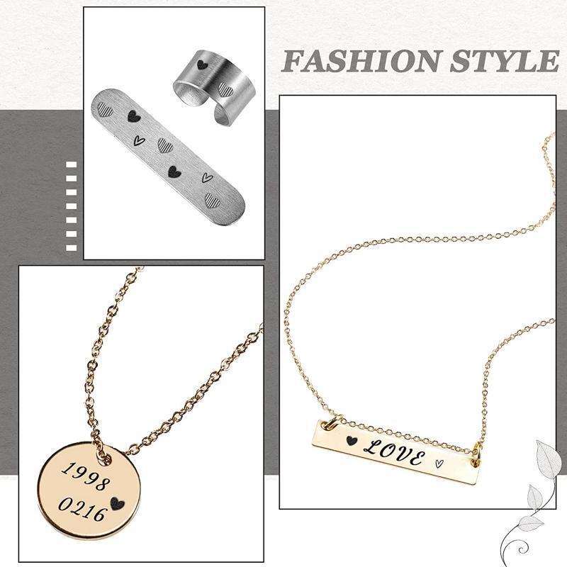 Heart Pattern Punch Stamp Stamping Press Tool Steel Tag Stamping for Imprinting