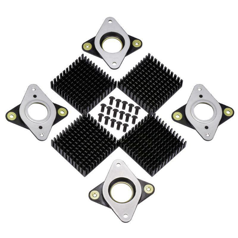 4Set For Nema 17 Metal Vibration Damper Rubber Heatsink for 42 Stepper Motor