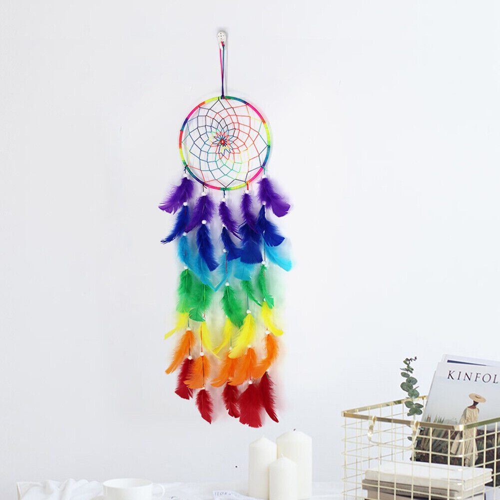 Colorful Feather Pendant Bohemia Style Tapestry Dream Catcher Wedding Gift