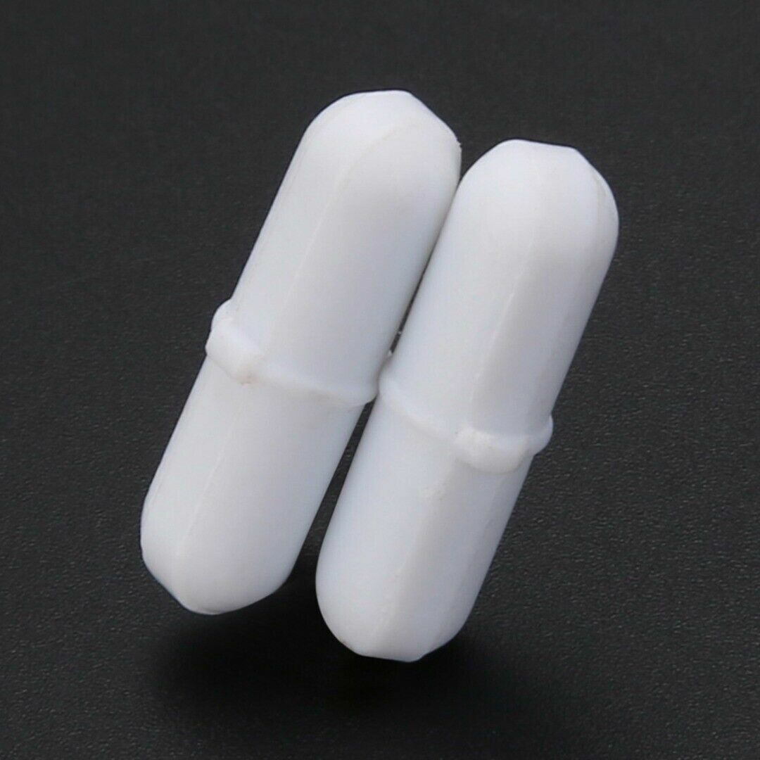 2Pcs  1 inch magnetic stirrer bar stir mixer bars PTFE lab spin spinner 7*25