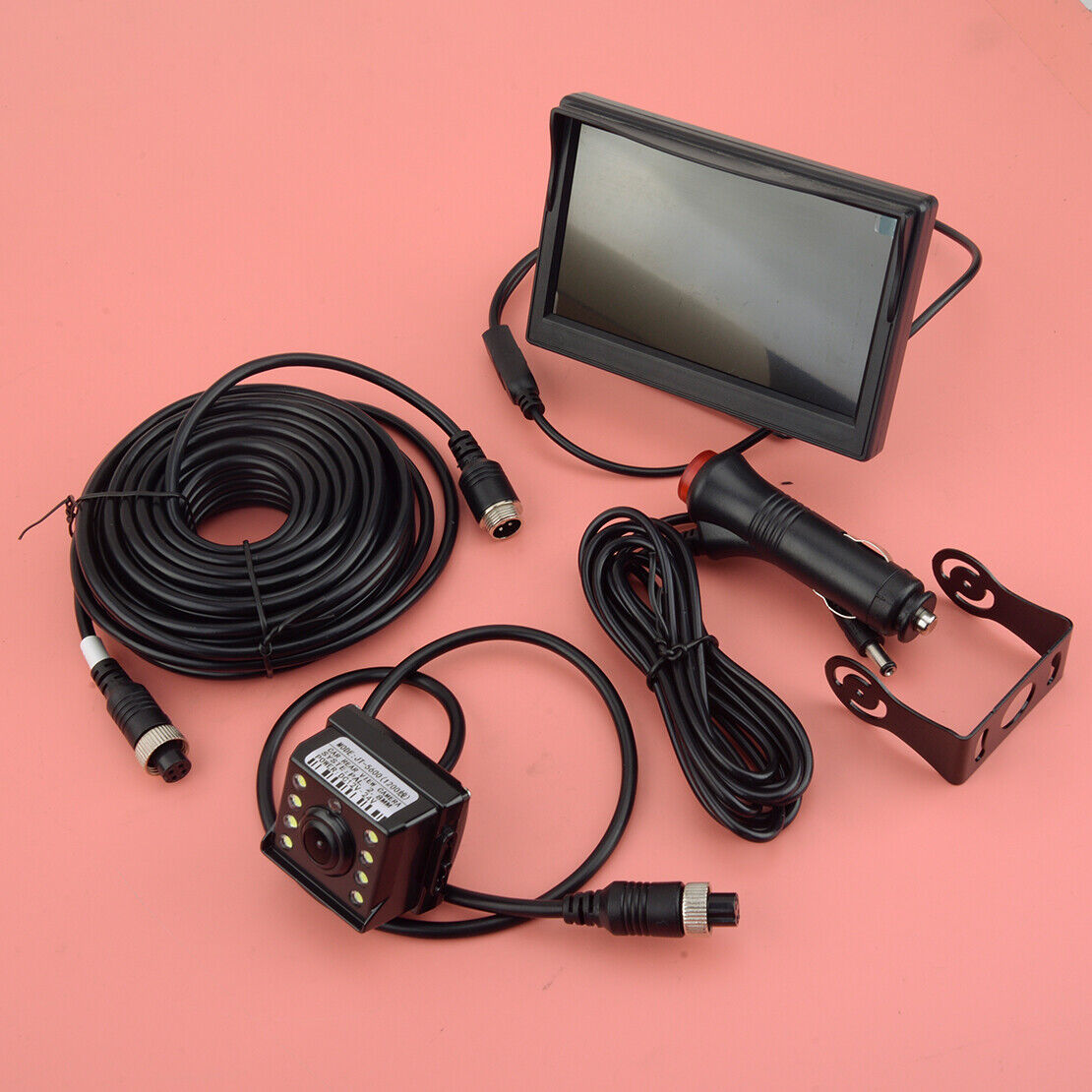 5" LCD Monitor 4PIN CCD Rear View Reversing Camera For Car Van Trailer Truck