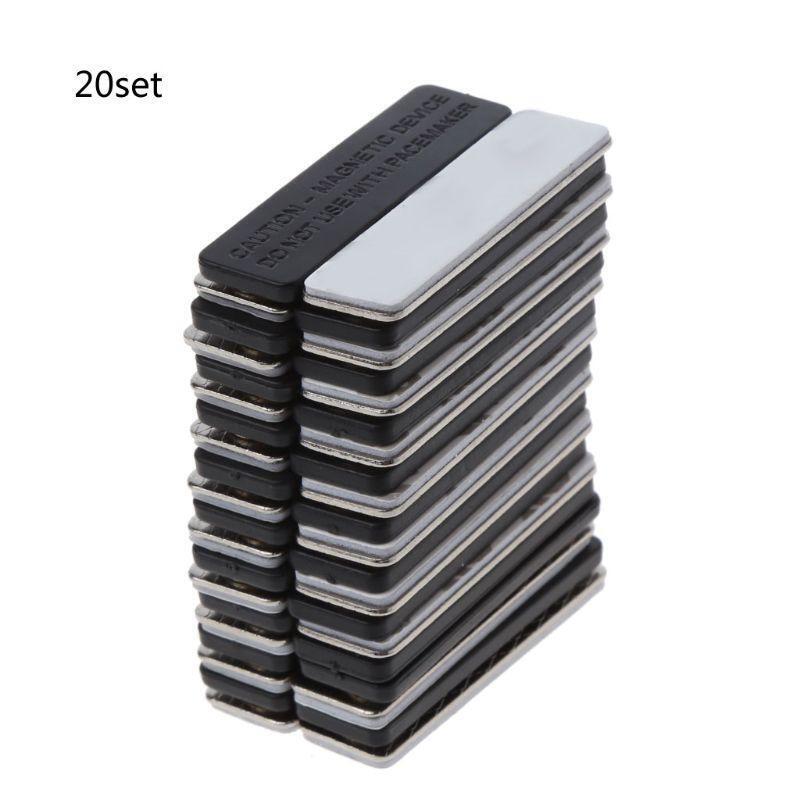 20 Pack Handmade Blank Magnetic Name Badges Holders Magnetic Id Card Holders