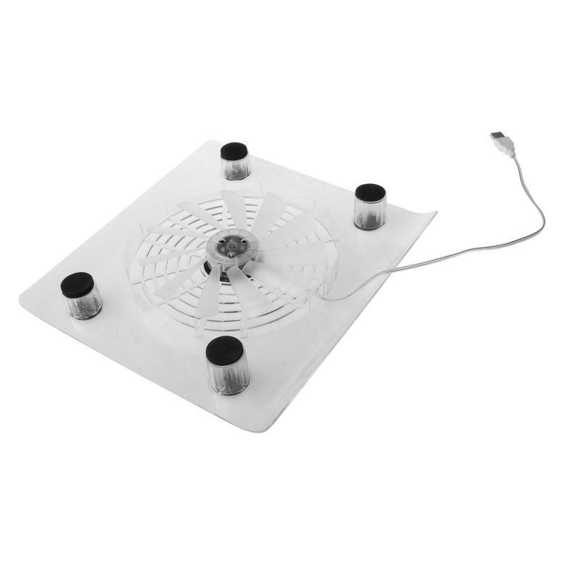 Laptop Cooler USB Cooling Big Fan LED Light Cooler Pad Stand for 15" PC Notebook