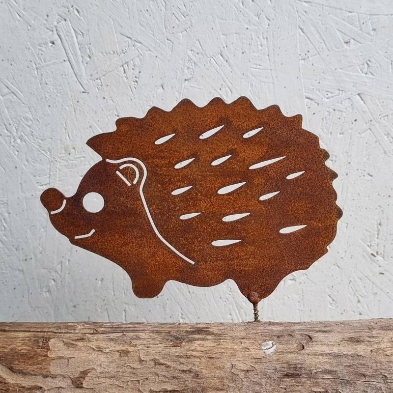 Unique Animal Silhouette Iron Art Hedgehog Garden Statue Home Outdoor Ornament