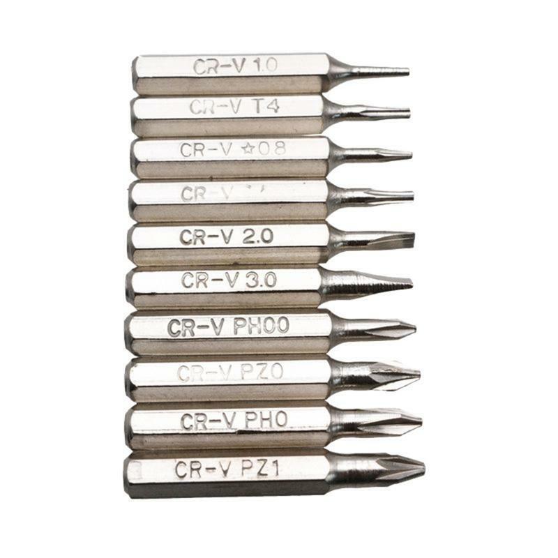 10pcs 28mm Magnetic CR-V Precision Screwdriver Bit Set PH00 PH0 Z1 Z0 3.0 2.0 T5