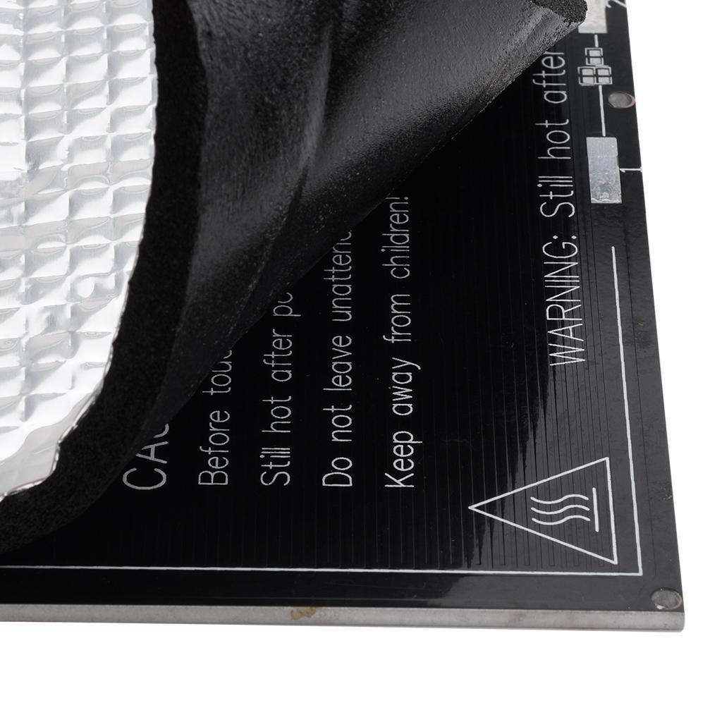 2x Heat Bed Insulation Cotton Foil Self-Adhesive Thermal Pad 400x400x10