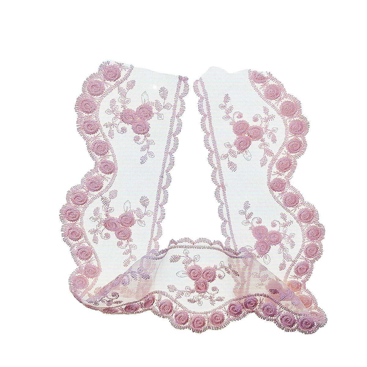 Width 7.5cm Flower Lace Trim Embroidered Ribbon Dress Clothes Sewing Craft DIY