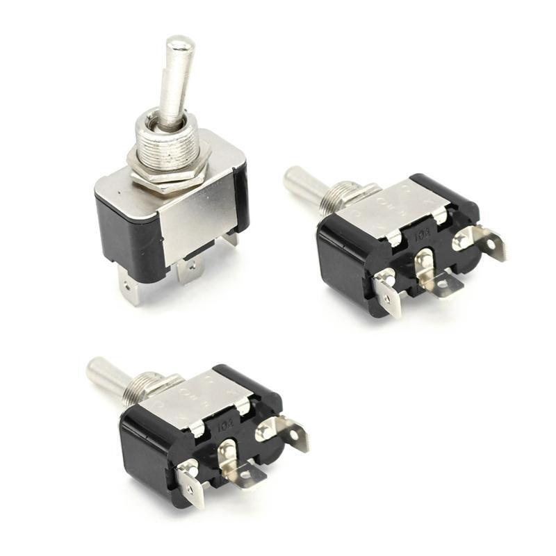 3Pcs ON-OFF-ON 3 Pin 3 Position Toggle Flicks Switch SPST 10A Auto Automotive