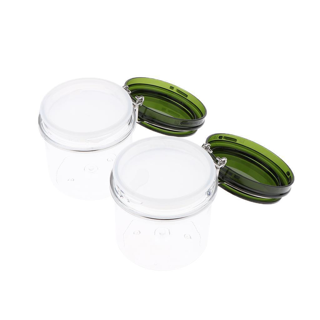 2 Pieces 220 MLPlastic Storage Jar, Airtight Lid With Leakproof