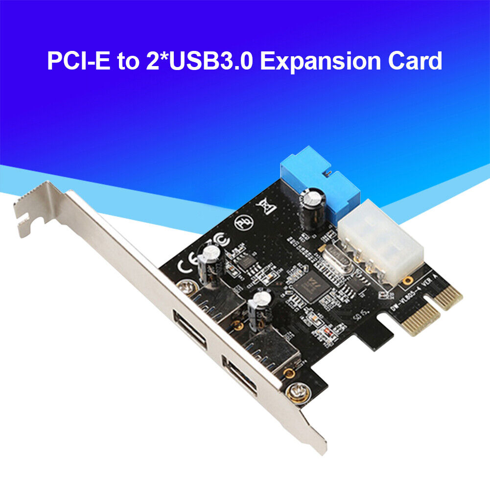 2 Ports USB PCIE Expansion Card PCI Express to USB 3.0 20Pin Hub Adapter