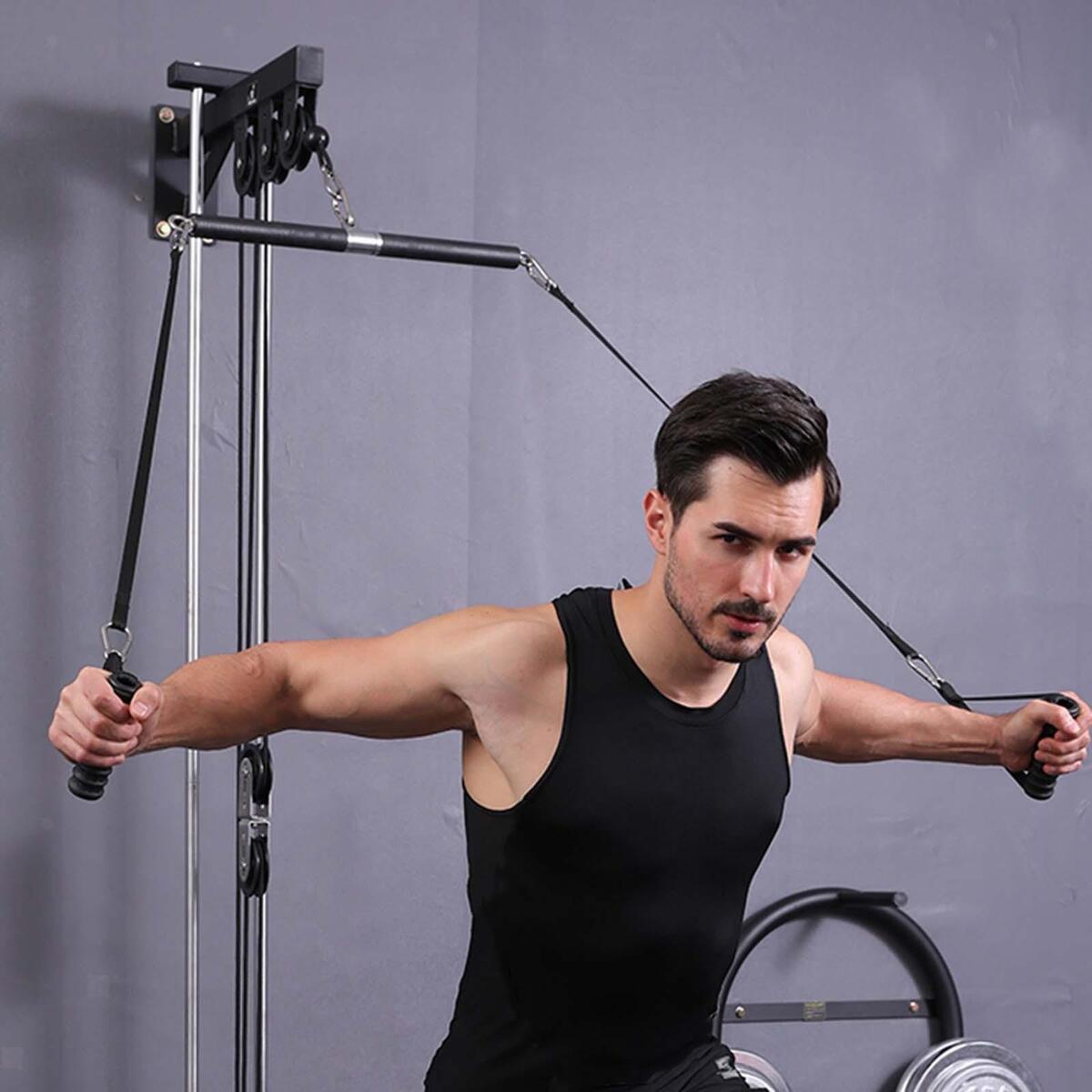 Ergonomic Triceps Rope Pull Down Handle Facepulls for Strength Training