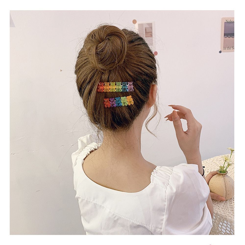 Gummy Headwear Barrette Jelly Bear Hairpin Colorful Hair Clip Candy Color