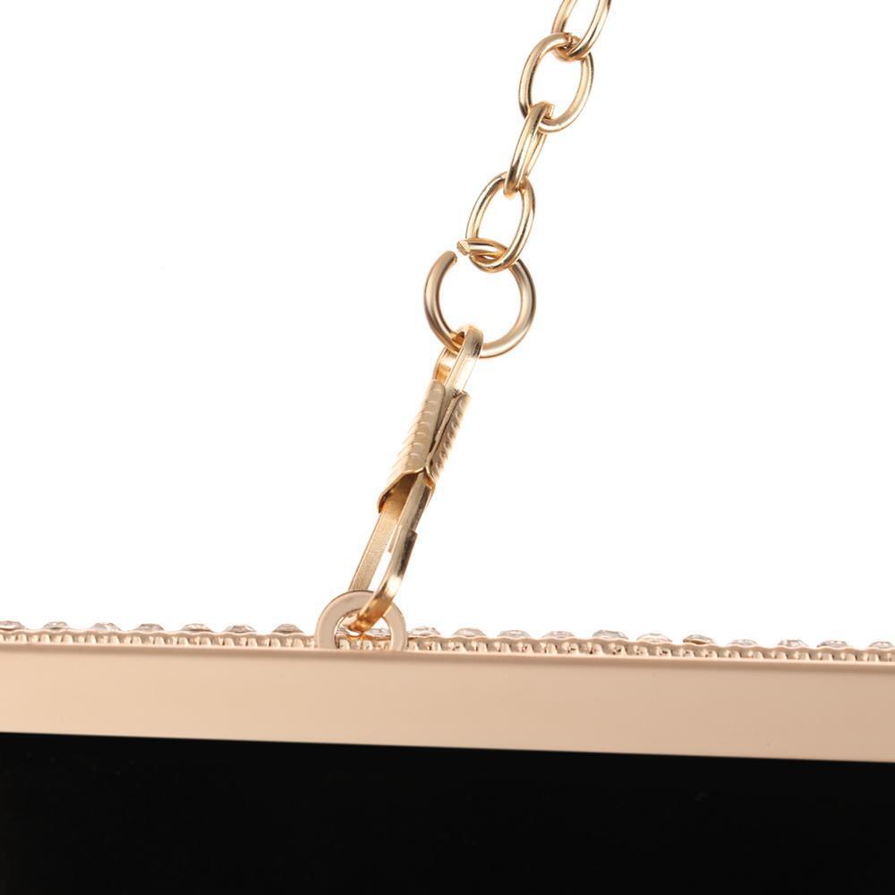 Women Banquet Party Bridal Evening Bag Velvet Diamante Clutch Bag Handbag