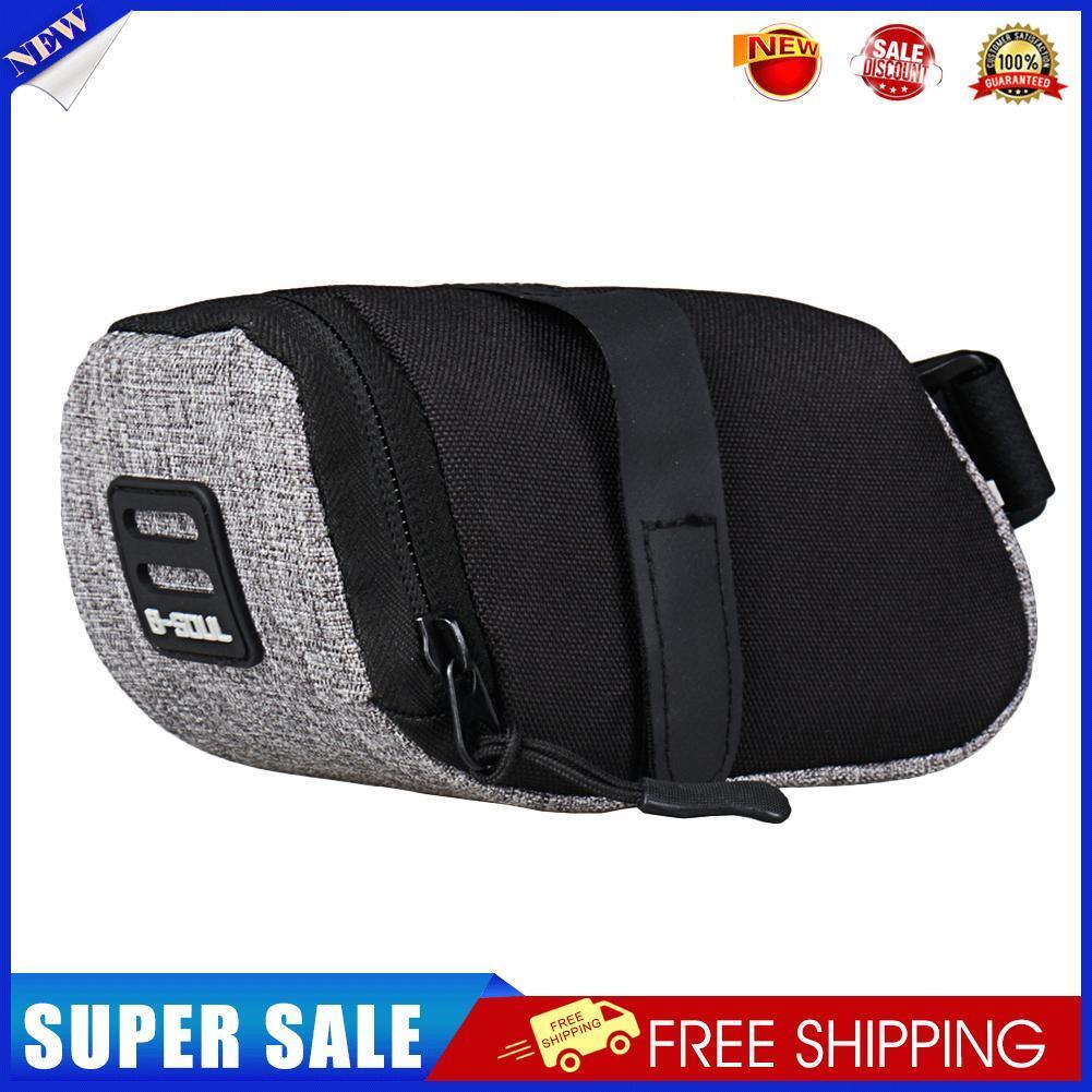Reflective Bike Saddle Bag MTB Bicycle Tail Rear Seat Cycling Pouch (Grey)